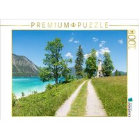 CALVENDO Puzzle Wanderweg am Walchensee, Bayern. Zitat: Die Bibel, 2. Mose 23,20 1000 Teile Lege-Größe 64x48cm Foto-Puzzle für glückliche Stunden von Calvendo Puzzle