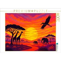 CALVENDO Puzzle Wenn die Savanne schweigt, erzählt das Licht vom Leben 2000 Teile Lege-Größe 90x67cm Foto-Puzzle für glückliche Stunden von Calvendo Puzzle