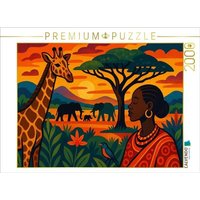 CALVENDO Puzzle Wo Giraffen wandern und Träume blühen 2000 Teile Lege-Größe 90x67cm Foto-Puzzle für glückliche Stunden von Calvendo Puzzle