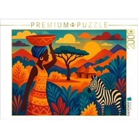 CALVENDO Puzzle Wo Zebras staunen und Berge singen 2000 Teile Lege-Größe 90x67cm Foto-Puzzle für glückliche Stunden von Calvendo Puzzle