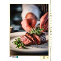 CALVENDO Puzzle Zartes Steak wird kunstvoll mit frischen Kräutern angerichtet 1000 Teile Lege-Größe 64x48cm Foto-Puzzle für glückliche Stunden CALVENDO Puzzle Zartes Steak wird kunstvoll mit frischen Kräutern angerichtet 1000 Teile Lege-Größe 64x48cm Foto-Puzzle für glückliche Stunden von Calvendo Puzzle