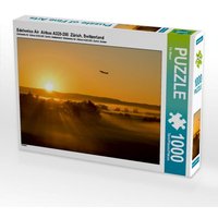 CALVENDO Puzzle Edelweiss Air Airbus A320-200 Zürich, Switzerland 1000 Teile Puzzle quer 1000 Teile Lege-Größe 64 × 48 cm Foto-Puzzle für glückliche Stunden von Calvendo Puzzle