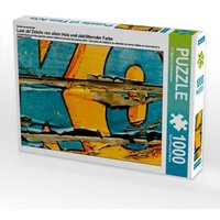 Ein Motiv aus dem Kalender Lack ab! Details von altem Holz und abblätternder Farbe (Puzzle) von Calvendo Puzzle