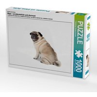 Ein Motiv aus dem Kalender Mops - unwiderstehlich und charmant (Puzzle) von Calvendo Puzzle