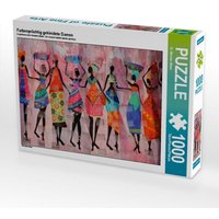 CALVENDO Puzzle Farbenprächtig gekleidete Damen 1000 Teile Lege-Größe 64x48cm Foto-Puzzle für glückliche Stunden von Calvendo Puzzle