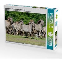 Galoppierende Herde Dülmener Wildpferde (Puzzle) von Calvendo Puzzle