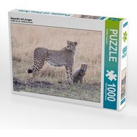 Gepardin mit Junges (Puzzle) von Calvendo Puzzle