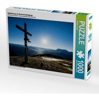 Gipfelkreuz im Sonnenuntergang (Puzzle) von Calvendo Puzzle