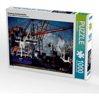 CALVENDO Puzzle Hamburg Containerhafen 1000 Teile Lege-Größe 64x48cm Foto-Puzzle für glückliche Stunden von Calvendo Puzzle