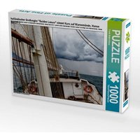 Holländischer Großsegler 'Gulden Leeuw' nimmt Kurs auf Warnemünde, Hanse Sail 2013 (Puzzle) von Calvendo Puzzle