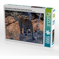 Junge Leopardin am frühen Morgen, Moremi Game Reserve (Puzzle) von Calvendo Puzzle