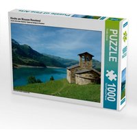 Kirche am Stausee Roselend (Puzzle) von Calvendo Puzzle