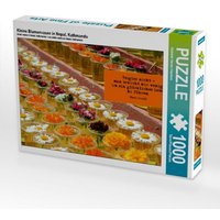 Kleine Blumenvasen in Nepal, Kathmandu (Puzzle) von Calvendo Puzzle