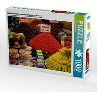 Marktstand mit kandierten Früchten - Thailand (Puzzle) von Calvendo Puzzle