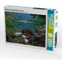 Obersee mit Fischunkelalm in der Ferne (Puzzle) von Calvendo