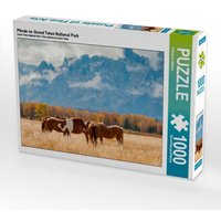 Pferde im Grand Teton National Park (Puzzle) von Calvendo Puzzle