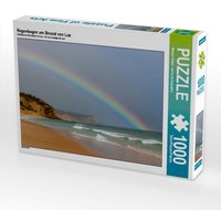 Regenbogen am Strand von Luz (Puzzle) von Calvendo Puzzle