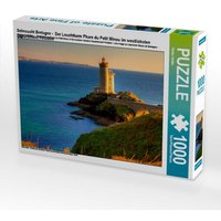 CALVENDO Puzzle Sehnsucht Bretagne - Der Leuchtturm Phare du Petit Minou im westlichsten Département Finistére 1000 Teile Lege-Größe 64x48cm Foto-Puzzle für glückliche Stunden von Calvendo Puzzle