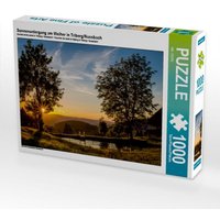 Sonnenuntergang am Weiher in Triberg/Nussbach (Puzzle) von Calvendo Puzzle