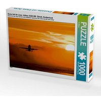 CALVENDO Puzzle Swiss Intl Air Lines Airbus A320-200 Zürich, Switzerland 1000 Teile Puzzle quer 1000 Teile Lege-Größe 64 × 48 cm Foto-Puzzle für glückliche Stunden von Calvendo Puzzle