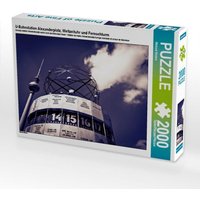 U-Bahnstation Alexanderplatz, Weltzeituhr und Fernsehturm (Puzzle) von Calvendo Puzzle