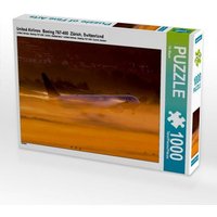 CALVENDO Puzzle United Airlines Boeing 767-400 Zürich, Switzerland 1000 Teile Puzzle quer 1000 Teile Lege-Größe 64 × 48 cm Foto-Puzzle für glückliche Stunden von Calvendo Puzzle