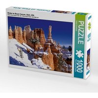 CALVENDO Puzzle Winter im Bryce Canyon, Utah, USA 1000 Teile Lege-Größe 64x48cm Foto-Puzzle für glückliche Stunden von Calvendo Puzzle