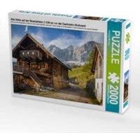 CALVENDO Puzzle Alte Hütte auf der Neustattalm (1.530 m) vor der Dachstein-Südwand 2000 Teile Lege-Größe 90 x 67 cm Foto-Puzzle Bild von Christian Müringer von CALVENDO V