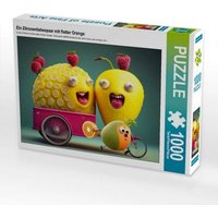 CALVENDO Puzzle Ein Zitronenliebespaar mit flotter Orange 1000 Teile Lege-Größe 64x48cm Foto-Puzzle für glückliche Stunden von Calvendo