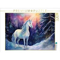 CALVENDO Puzzle Einhorn im Mondschein 1000 Teile Lege-Größe 64x48cm Foto-Puzzle für glückliche Stunden von Calvendo
