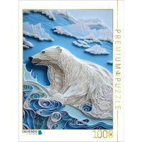 CALVENDO Puzzle Glücklicher Eisbär 1000 Teile Lege-Größe 64x48cm Foto-Puzzle für glückliche Stunden von Calvendo