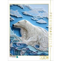 CALVENDO Puzzle Glücklicher Eisbär 2000 Teile Lege-Größe 90x67cm Foto-Puzzle für glückliche Stunden von Calvendo