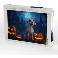 CALVENDO Puzzle Halloween mit Snuggles 1000 Teile Lege-Größe 64x48cm Foto-Puzzle für glückliche Stunden von Calvendo