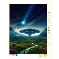 CALVENDO Puzzle Labor in den Bergen - Science Fiction 1000 Teile Lege-Größe 64x48cm Foto-Puzzle für glückliche Stunden von Calvendo