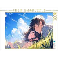 CALVENDO Puzzle Lass uns zusammen träumen - Pärchen im Manga Style 1000 Teile Lege-Größe 64x48cm Foto-Puzzle für glückliche Stunden von Calvendo