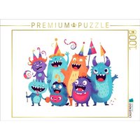 CALVENDO Puzzle Lustige Monster feiern eine Party. Geburtstagsparty 1000 Teile Lege-Größe 64x48cm Foto-Puzzle für glückliche Stunden von Calvendo