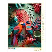 CALVENDO Puzzle Papageien im Dschungel 1000 Teile Lege-Größe 64x48cm Foto-Puzzle für glückliche Stunden von Calvendo