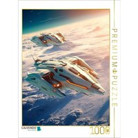 CALVENDO Puzzle Raumschiffe über den Wolken 1000 Teile Lege-Größe 64x48cm Foto-Puzzle für glückliche Stunden von Calvendo