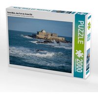 CALVENDO Puzzle Saint-Malo, das Fort du Grand Bé 2000 Teile Lege-Größe 90x67cm Foto-Puzzle für glückliche Stunden von Calvendo