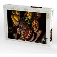 CALVENDO Puzzle Smoked Brisked vom Grill mit Maiskolben 1000 Teile Lege-Größe 64x48cm Foto-Puzzle für glückliche Stunden von Calvendo