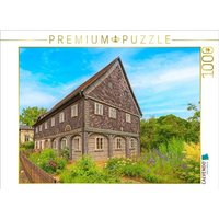 CALVENDO Puzzle Umgebindehaus in Großschönau (1352 gegründet), unweit des Dreiländerecks Deutschland / Polen / Tschechien. 1000 Teile Lege-Größe 64x von Calvendo