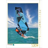 CALVENDO Puzzle Windsurfen - eins werden mit dem Board 1000 Teile Lege-Größe 64x48cm Foto-Puzzle für glückliche Stunden von Calvendo