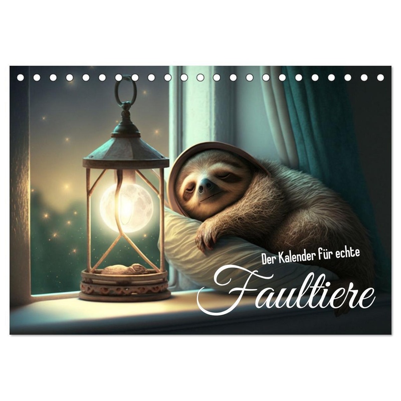 Der Kalender für echte Faultiere (Tischkalender 2024 DIN A5 quer), CALVENDO Monatskalender von Calvendo
