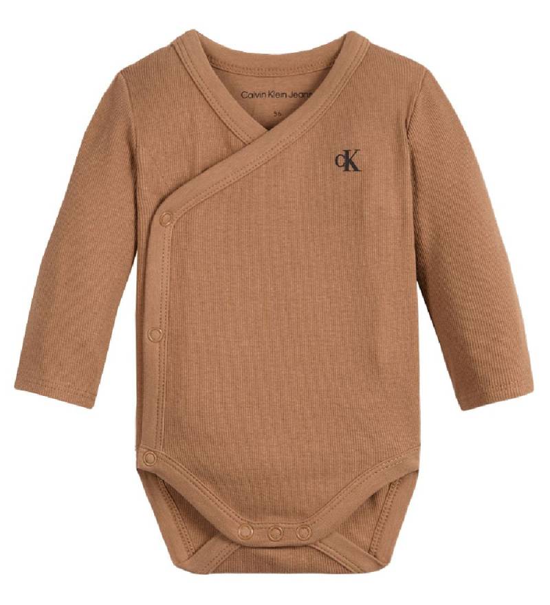 Calvin Klein Wickelbody l/ä - Zeitlos Camel - Calvin Klein - 1 Jahr (80) - Body L/Ä von Calvin Klein