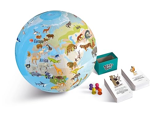Caly - Aufblasbarer Globus mit Weltspielen, Stick'N Quiz, 30 cm – 032F, Ozeanblau Caly - Aufblasbarer Globus mit Weltspielen, Stick'N Quiz, 30 cm – 032F, Ozeanblau von Caly