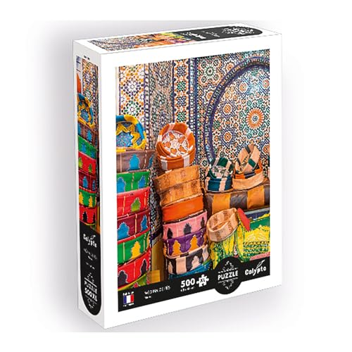 Calypto 3907354 Medina de FES, 500 Teile XL-Puzzle mit Soft-Touch, große Puzzleteile mit samtiger Oberfläche, für Erwachsene und Kinder ab 8 Jahren, Marokko, Körbe, Mosaik Calypto 3907354 Medina de FES, 500 Teile XL-Puzzle mit Soft-Touch, große Puzzleteile mit samtiger Oberfläche, für Erwachsene und Kinder ab 8 Jahren, Marokko, Körbe, Mosaik von Sentosphere