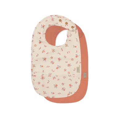 Cam Cam® COPENHAGEN Poly-Lätzchen mit Tasche 2er Pack Windflower Creme rosa von Cam Cam Copenhagen