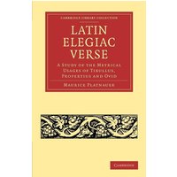 Latin Elegiac Verse von Cambridge University Press