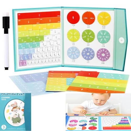 Camic Magnetic Fraction Educational Puzzle, Magnetic Score Disk Demonstrator, Magnetic Fraction Tiles & Fraction Circles for Children Over 3 Years Old (1Pcs) von Camic