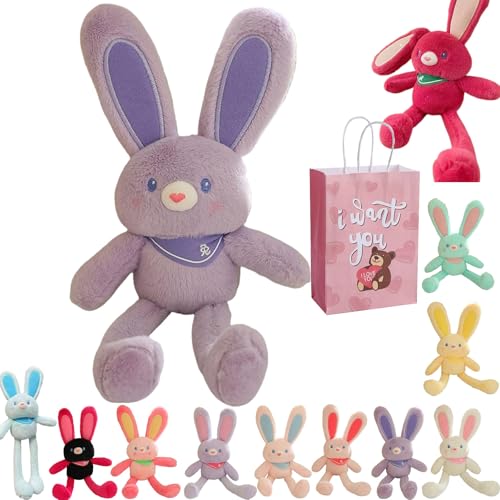 Camic Pull up Rabbit Plush Toy- Interactive Stretchy Design, Soft Bunny Plush Stuffed Animal Toy Pull Ears Rabbit, Rabbit Keychain Easter Bunny Pull-up Toys (B) von Camic